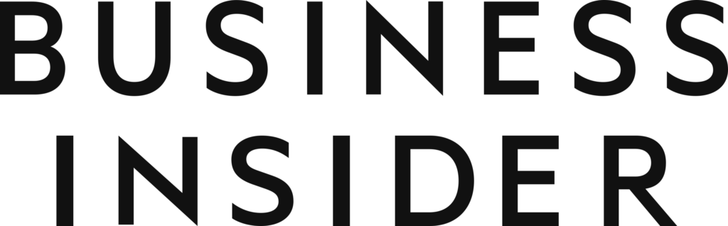 Logo design with a black background showcasing Business Insider